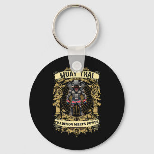 Tradition Meets Power - Kickboxing And Muay Thai E Keychain