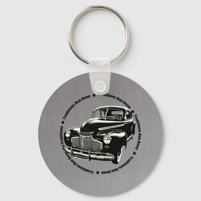 traditional 1941 Chevy Coupe steel Keychain (Front)