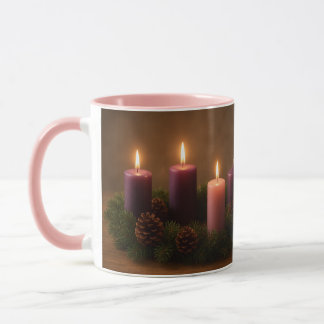 Traditional Advent Wreath Third Sunday Mug
