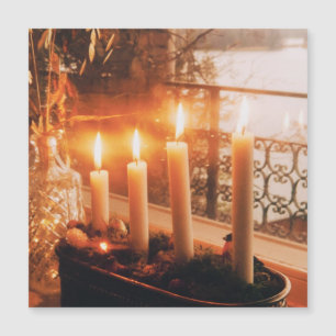 Traditional Advent Wreath with Candles 