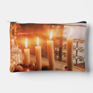 Traditional Advent Wreath with Candles  Accessory Pouch