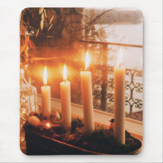 Traditional Advent Wreath with Candles  Mouse Pad
