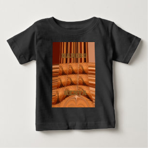 Traditional African Mirror: Woven Giraffe Baby T-Shirt