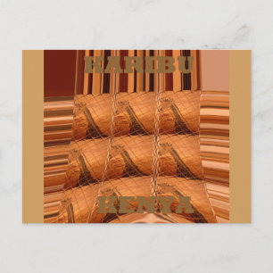 Traditional African Mirror: Woven Giraffe Postcard