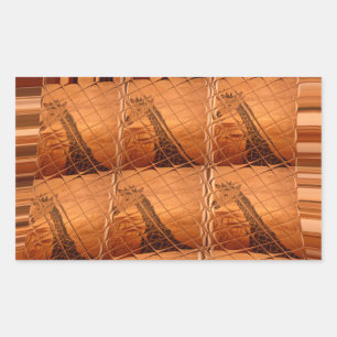 Traditional African Mirror: Woven Giraffe Sticker