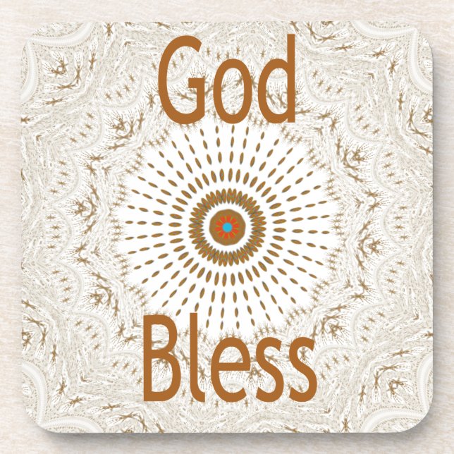 Traditional African Motif Design Art Print Coaster (Front)