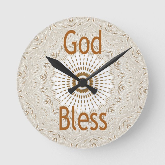 Traditional African Motif Design Art Print Round Clock (Front)