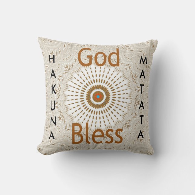 Traditional African Motif Design Art Print Throw Pillow (Front)