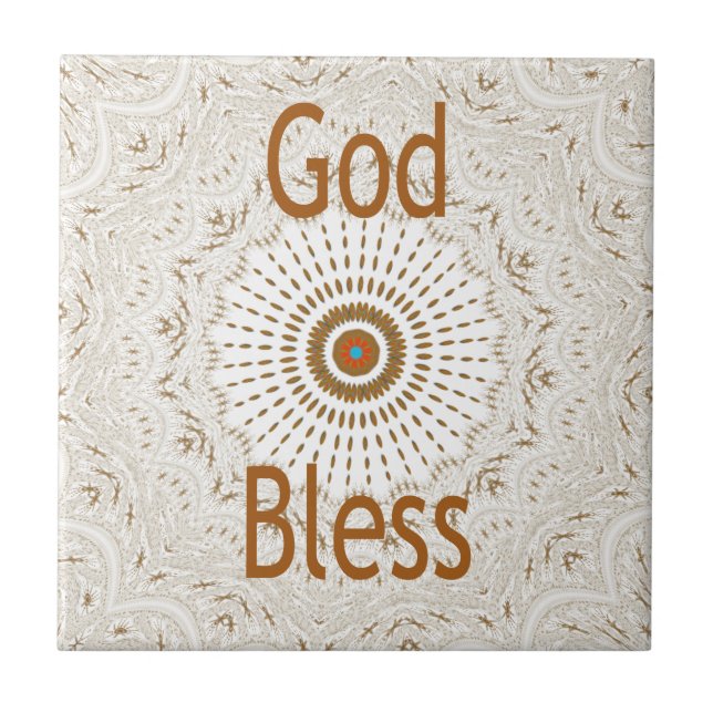 Traditional African Motif Design Art Print Tile (Front)