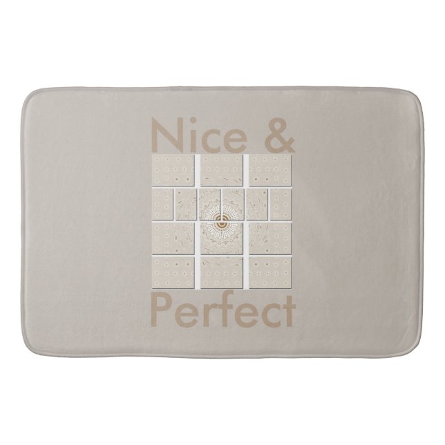 Traditional African Motif Mosaic Art Print. Bath Mat (Front)