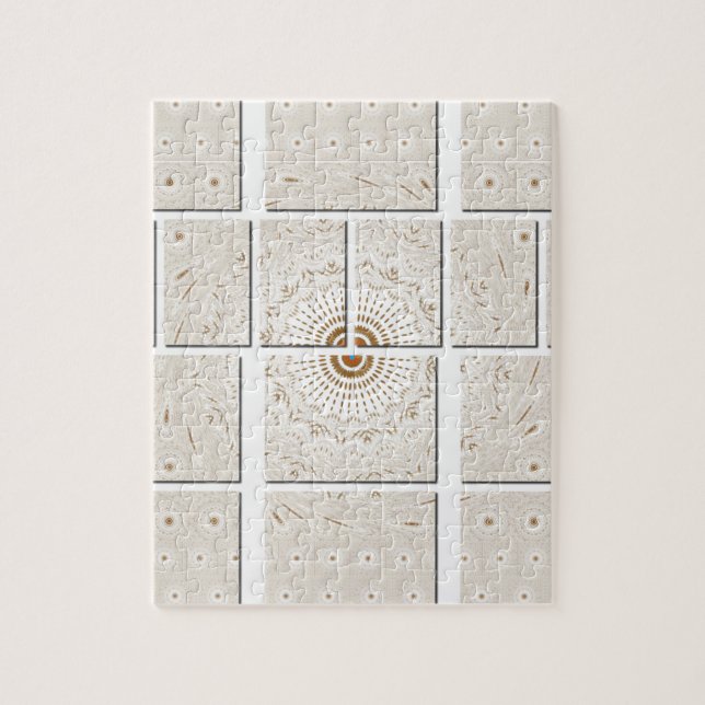 Traditional African Motif Mosaic Art Print. Jigsaw Puzzle (Vertical)