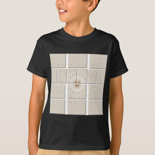 Traditional African Motif Mosaic Art Print. T-Shirt (Front)