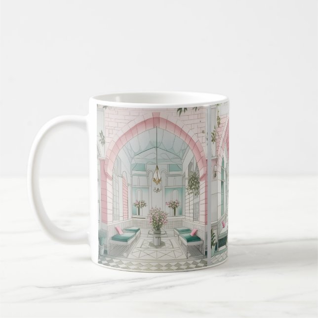 Traditional Arabic House Design Damascus  Coffee Mug (Left)