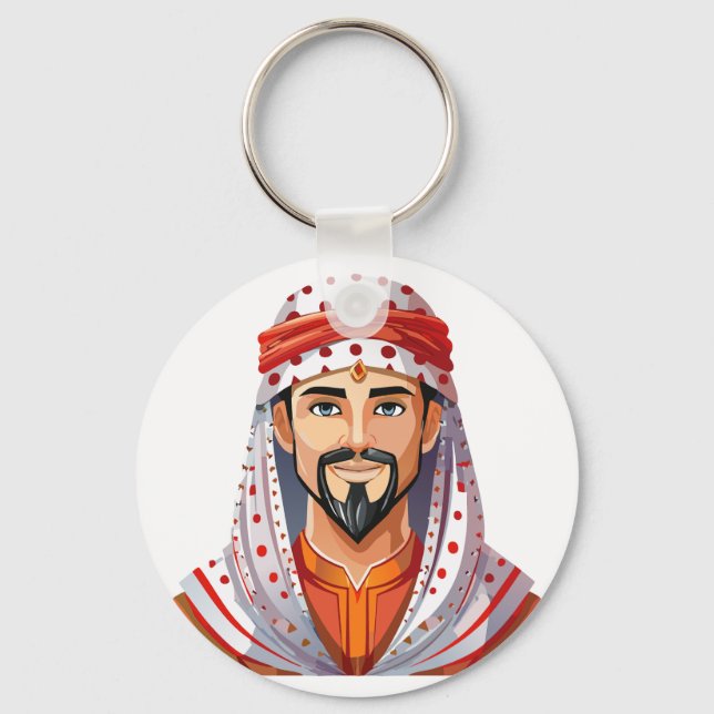Traditional arabic or muslim hat  keychain (Front)