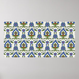Traditional Arabic seamless ornament. Turkish, Izn Poster