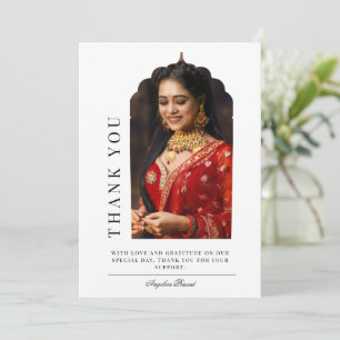 Traditional Arch Flat Thank You Card