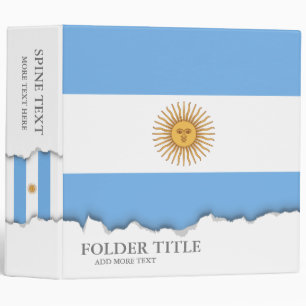Traditional Argentina Flag Binder