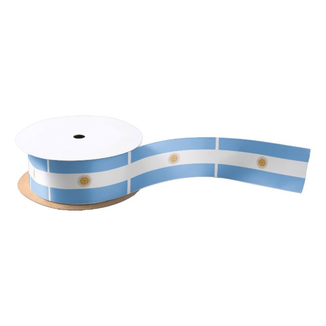 Traditional Argentina Flag Satin Ribbon (Spool)