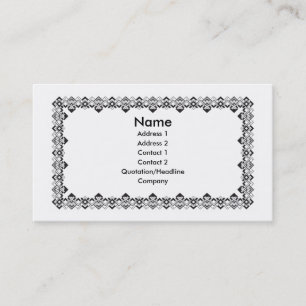 traditional art deco style bordered business card