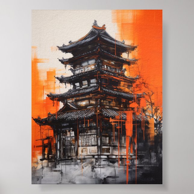 Traditional Asian Architecture Poster (Front)