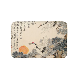 Traditional Asian painting: classic art. Bath Mat