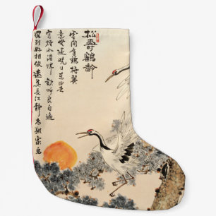 Traditional Asian painting: classic art. Small Christmas Stocking