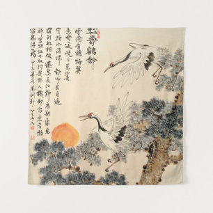Traditional Asian painting: classic art. Tapestry