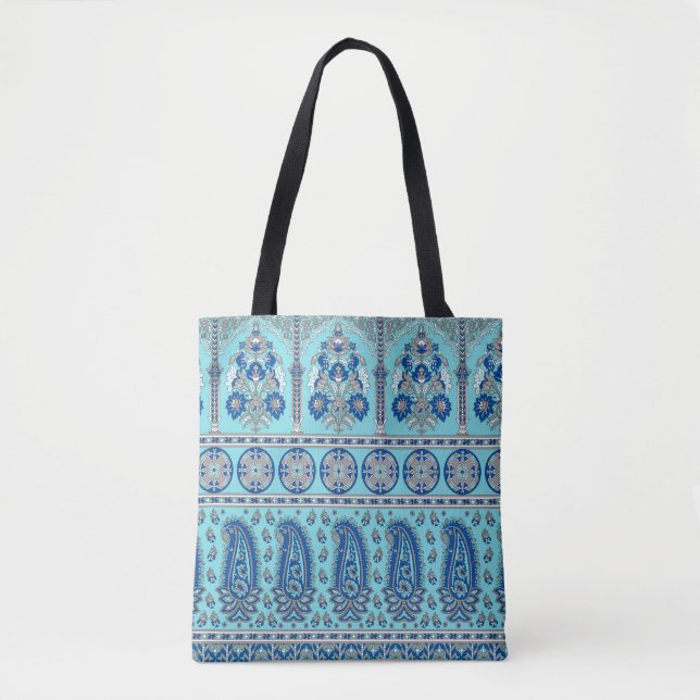 Traditional Asian paisley border design Tote Bag (Front)