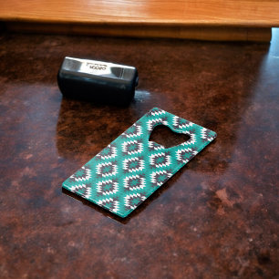 Traditional Aztec Pattern Credit Card Bottle Opener