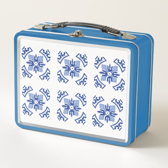Traditional Azulejos   Metal Lunch Box (Front)