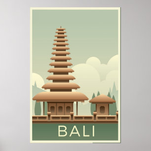 Traditional Bali temple Poster