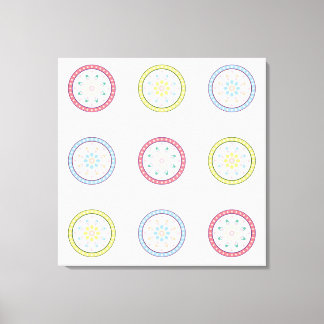 Traditional beauty, Korean pattern frame Canvas Print
