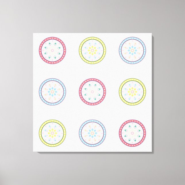 Traditional beauty, Korean pattern frame Canvas Print (Front)