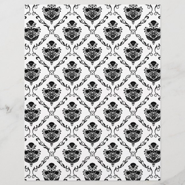 Traditional Black Damask (Front)
