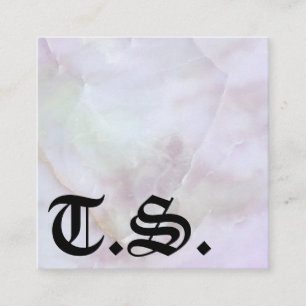 Traditional Black letter Square Business Card