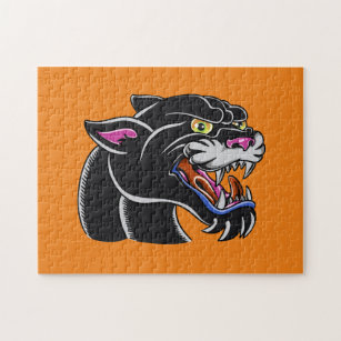 Traditional Panther Head Tattoo Design