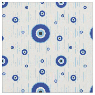 Traditional Blue Nazar Evil Eye Charm Fabric