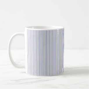 Traditional Blue Stripes Christmas Coffee Mug