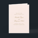 Traditional Blush Pink Formal Elegant Wedding Program<br><div class="desc">Classic style faux gold and blush pink folded Wedding Program with accent words in an elegant calligraphy typography. The front has your event details, the inside has your wedding party and order of ceremony. The back has a template for your message / quotes. These Wedding Programs are perfect for a...</div>