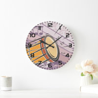 Traditional Bongo Drum With Music Notes