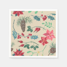 Traditional Botanical Christmas (beige)