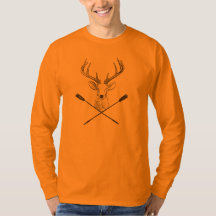Traditional Bow Hunting Deer Antlers orange