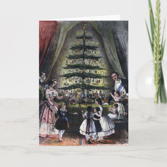 Traditional British Christmas Tree (Royal Family) Card (Front)