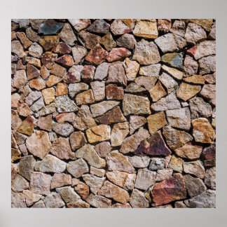 Traditional Broken Stone Pile Walls Poster