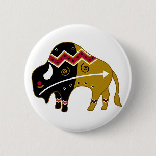 Traditional Buffalo 2 Inch Round Button