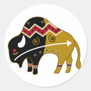 Traditional Buffalo Classic Round Sticker