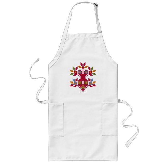 Traditional Bulgarian Motif  Long Apron (Front)