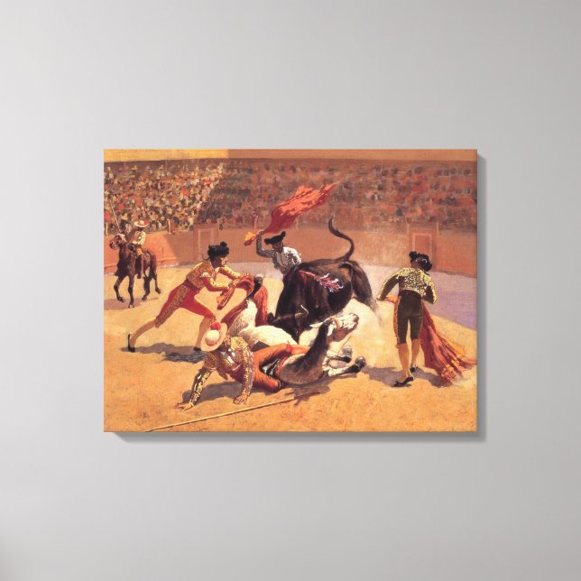 Traditional Bull Fight in Mexico Canvas Print (Front)