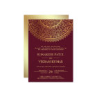 Traditional Burgundy Gold Mandala Indian Wedding