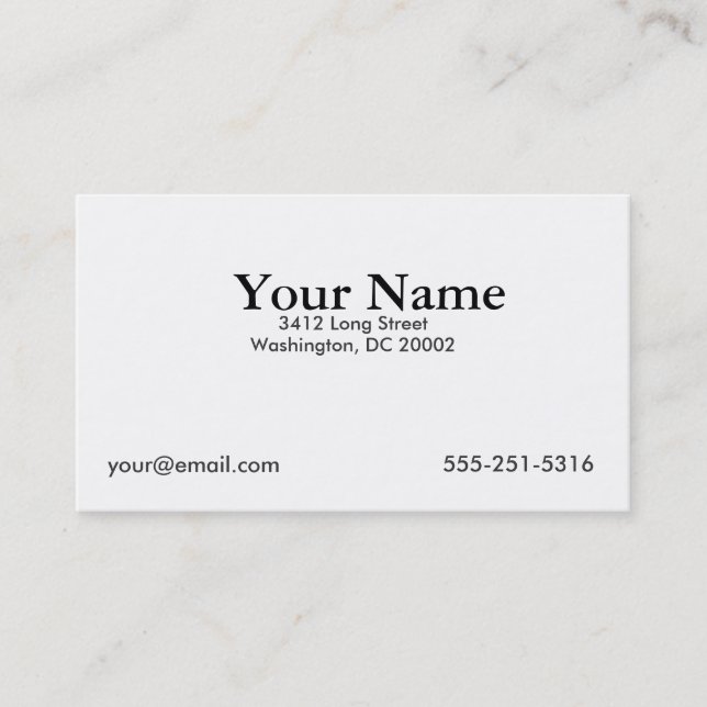 Traditional Business Card (Front)